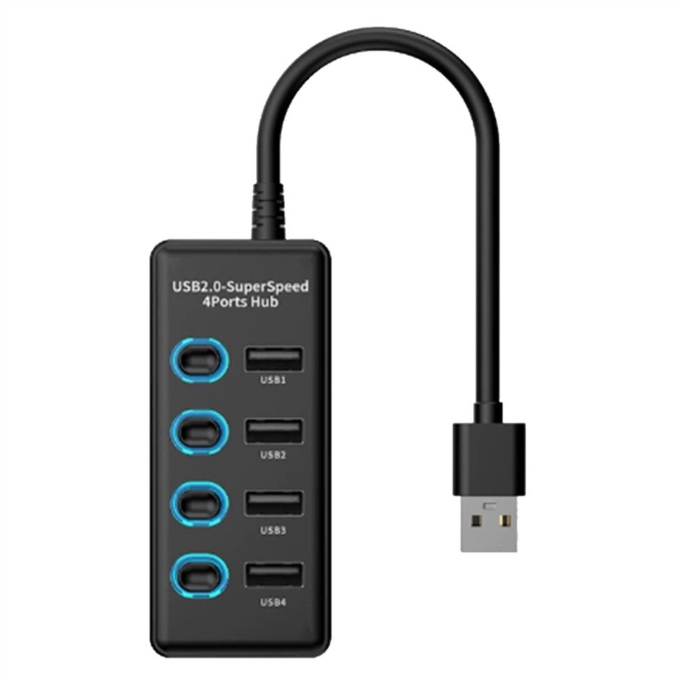 Usb2.0 Hub Docking Station 4 Ports With Switch Charging 4853167839473