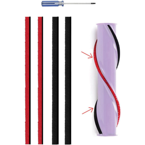 4 Pack Rolling Brush Plush Strips for Dyson V6 V8 V10 Vacuum Cleaner 2