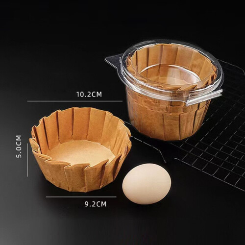 100 Pcs Non-Stick Baking Paper for Basque Cake Brown 2
