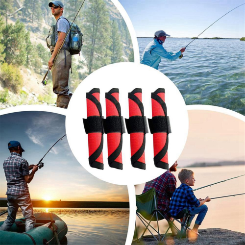 4pcs Red Bait Fishing Hook Covers Protective Case Storage Bag 1