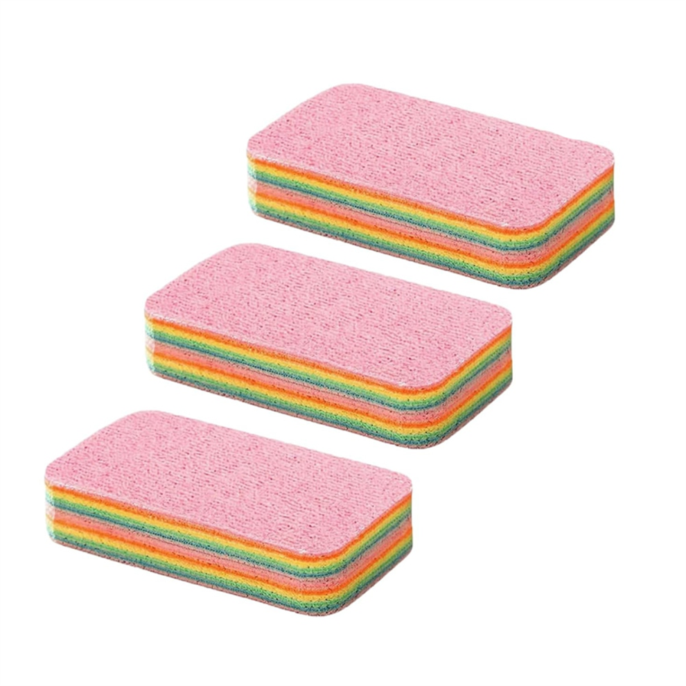 3 Stuks Gelaagde Microvezel Reinigingssponsblok-image