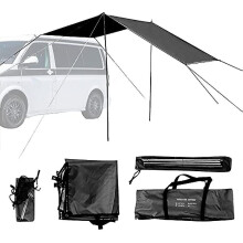 (As show, One size) Donkivvy Sun Canopy Awning compatible Camper Conversions Camper Vans Motorhomes Or Caravans 300cm X 200cm Black-G