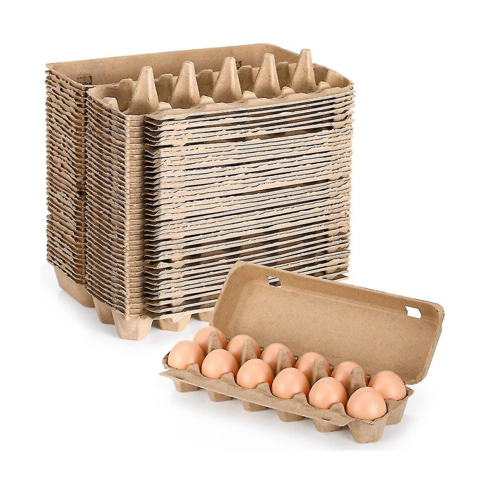 Kikidex (As Show, One Size) 20Pcs Cardboard Egg Cartons Blank Paper Pulp Egg Cartons One Dozen Egg Cartons Container Empty Egg-K