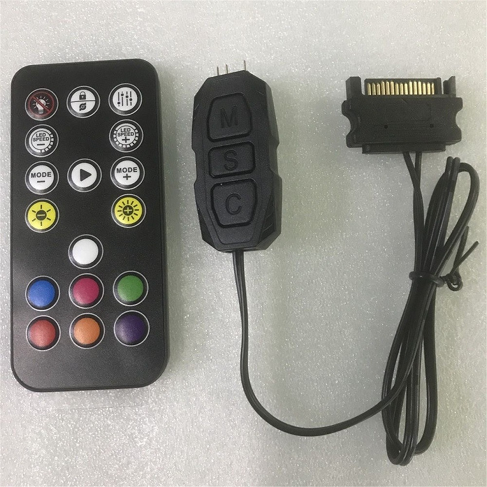 Argb Controller 5V 3Pin To Sata Power Supply Rgb Controller Black 4851215432195