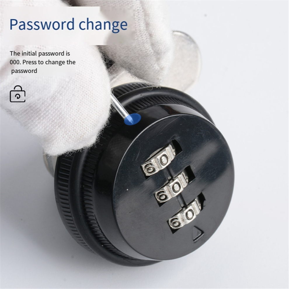20Mm Mechanical Combination Lock For Office Filing Cabinet Chrome 4851973612563