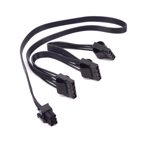 Napájací kábel PCIe 6pin samec - 3 IDE pre Seasonic 1