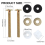 Kit de 2 vis de remplacement pour abattant de toilette, fixations robustes 3