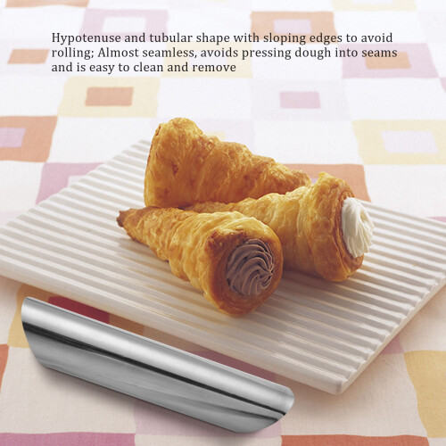 Σωλήνες Cannoli, μεγάλα καλούπια Cannoli από ανοξείδωτο ατσάλι 5 ιντσών, συσκευασία των 15 2