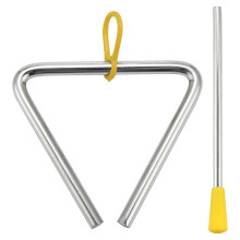Conjunto de instrumentos musicais triangulares, com 3 unidades de 4 polegadas