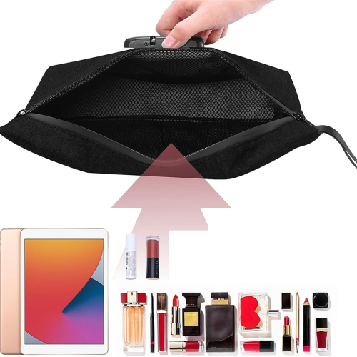 Bolsa de banco à prova d'água com zíper e trava para dinheiro, celular B 2