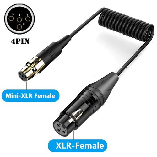 Ενισχυτής ήχου XLR 3 ακίδων θηλυκός σε μίνι XLR 4 ακίδων θηλυκός μίκτης ήχου 1