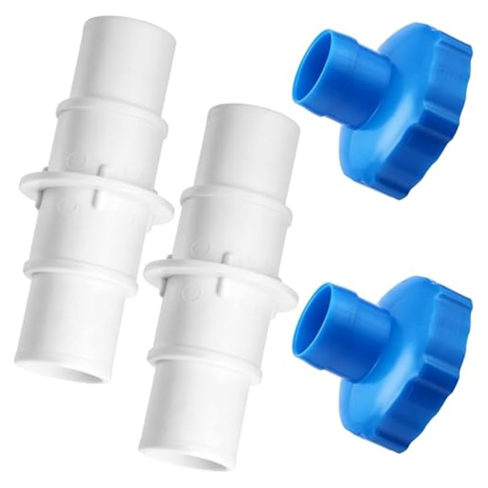 4Pcs Pool Hose Adapter Kit,1-1/4In Or 1-1/2In Hose Connector Coupling 4853167854568