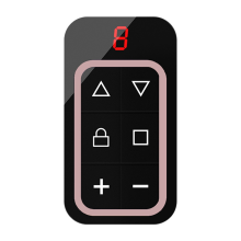 Controle remoto multifrequencial para porta de garagem 8 canais 270-868 MHz rosa
