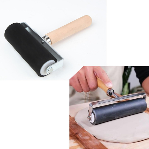 3 Pack Rubber-Roller Brayer Rollers 1.4/2.4/4 Inch Art Craft Roller 2