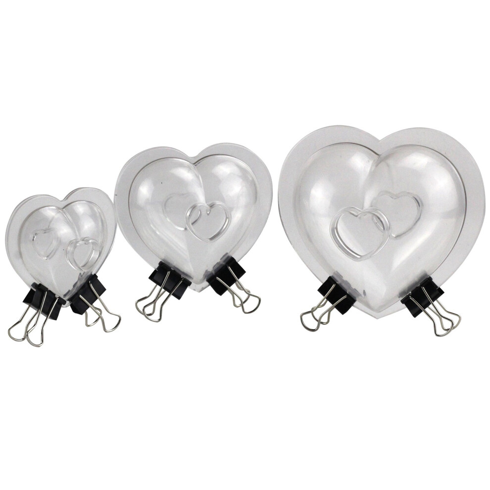 6 Moldes De Chocolate 3D Con Forma De CorazóN Para Hornear Dulces-image