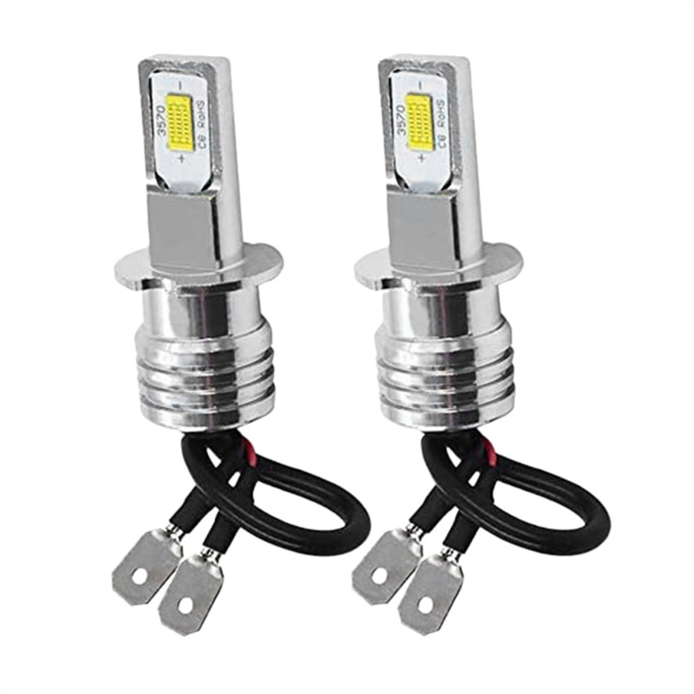Kit de 2 ampoules LED antibrouillard H3 super brillantes 6 000 K