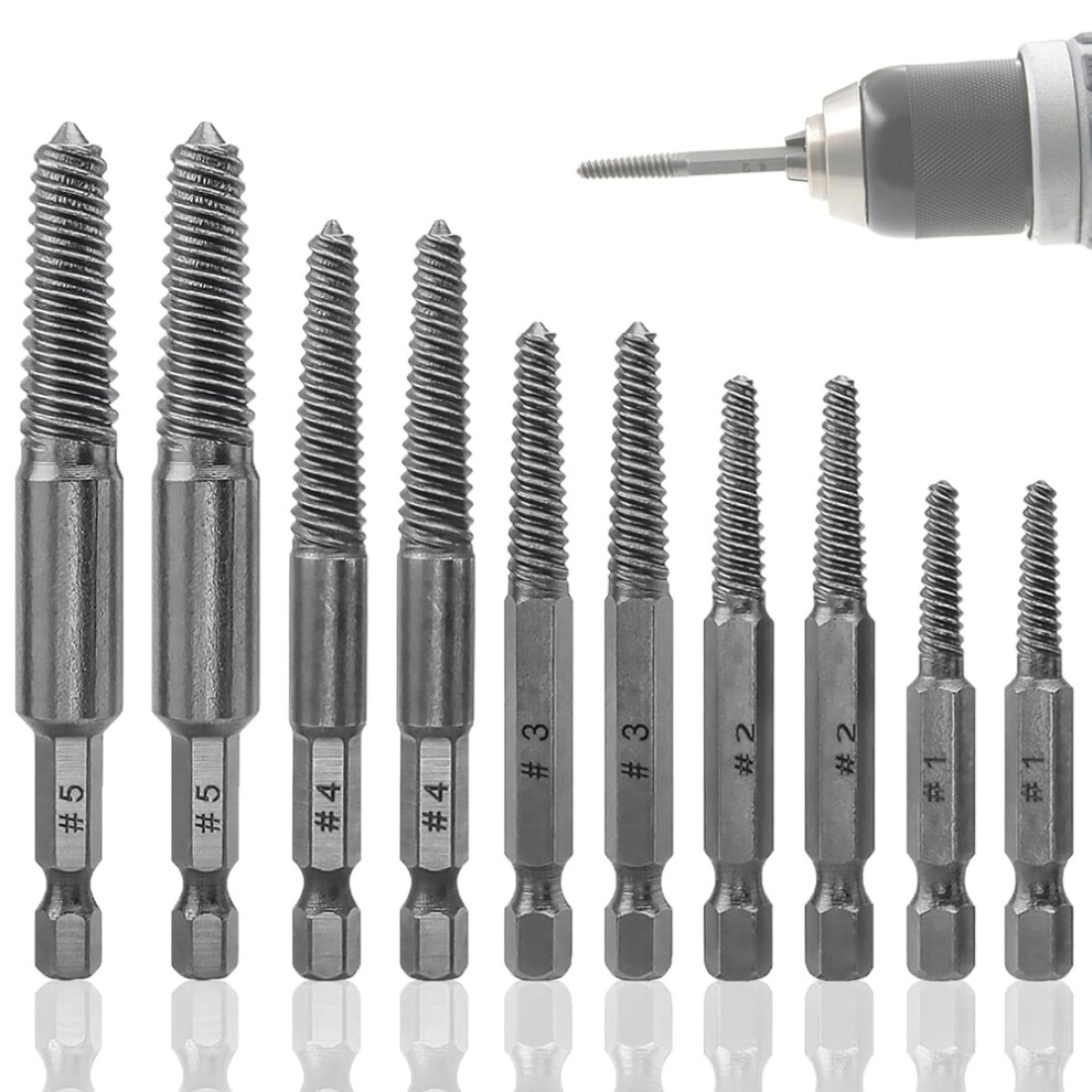 Screw Extractor Set,10 Pcs Screw Extractor, 4853167883766