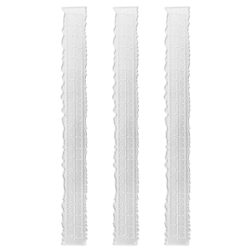 3 Pieces 8.4 Inches Metal Irregular Edges Ruler for Card Making Tools 2
