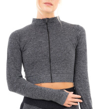 (M) Women's Rib Seamless Jacket - Black