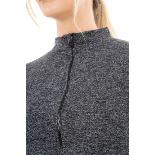 (M) Women's Rib Seamless Jacket - Black 2