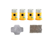 (4 Smoking Filter Moxa Tubes 54 Moxa Pillars 60 Adhesive Stickers) Yellow Moxibustion Tube Set with Smoke Filter, including 4 Moxibustion Tubes, 54 Moxa Sticks and 60 Adhesive Stickers, Moxa Hot Compress