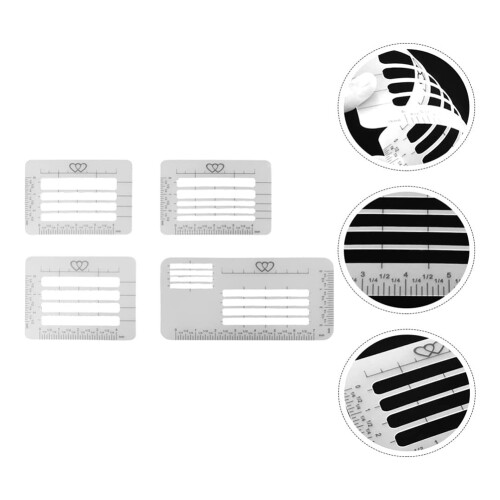 4Pcs Vorlage Herrscher Guide Umschlag Adressierung Guide Schablone Herrscher 1