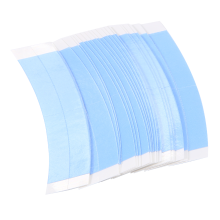 Lote de 36 cintas adhesivas dobles fijas azules para pelucas, cintas para el cabello extendidas