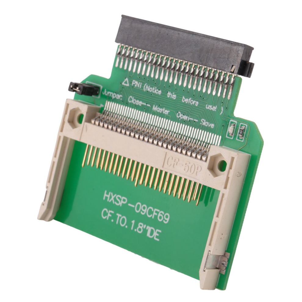 Adaptateur Merory Card Compact Flash vers disque dur SSD IDE 50 broches 1,8"
