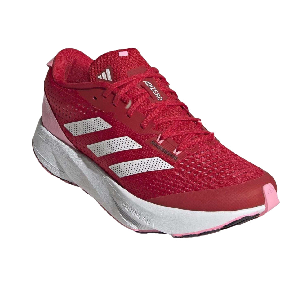 (6 UK, Red/White) Adidas Womens/Ladies Adizero Running Trainers