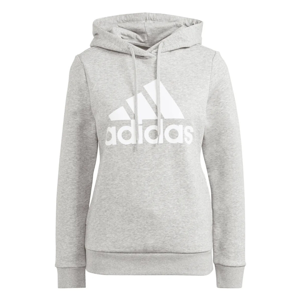 (4 UK - 6 UK, Grey) Adidas Womens/Ladies Essentials Big Logo Fleece Hoodie