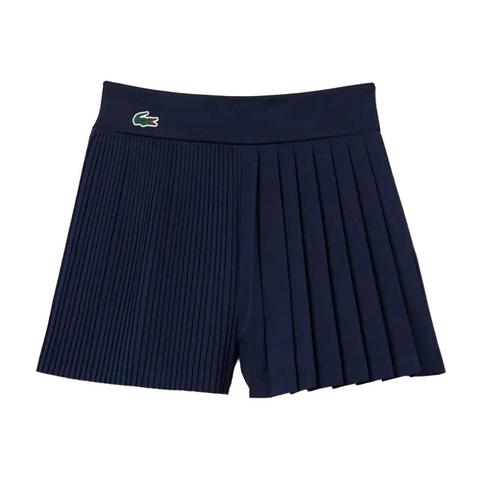 (6 UK, Blue) Lacoste Womens/Ladies Lined Pleated Tennis Shorts