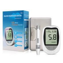 Blood Glucose Meter-English Complete Set [Instrument+Blood Collection Pen+50 Test Strips+50 Needles]