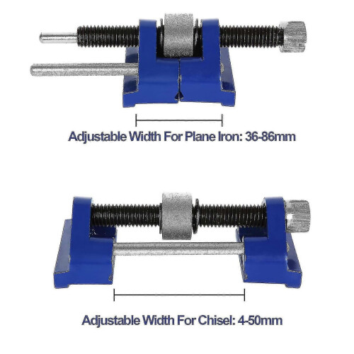 (As show, One size) 2pcs Chisel Honing Guide, Adjustable Chisel Sharpening Guide Jig Tool, Metal Angle Sharpener Jig A 1