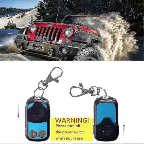 (As show, One size) 12v 12volt 50ft Winch Wireless Remote Control Set 2