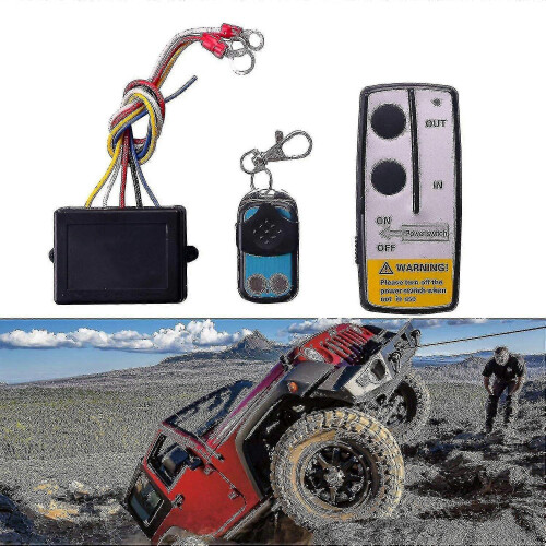(As show, One size) 12v 12volt 50ft Winch Wireless Remote Control Set 1