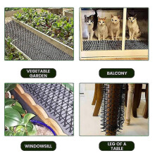(As show, One size) 12pcs Cat Scat Mat With Spikes,at Animal Spikes Repellent,garden Prickle Strip Dig Stopper Cat Dete Hy