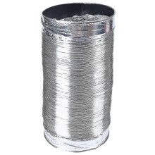 (As show, One size) 3 Meter Length 100mm/4 Inch Fresh Air System Flexible Aluminum Exhaust Duct Pipe Air Ventilation Pi (haoyi)