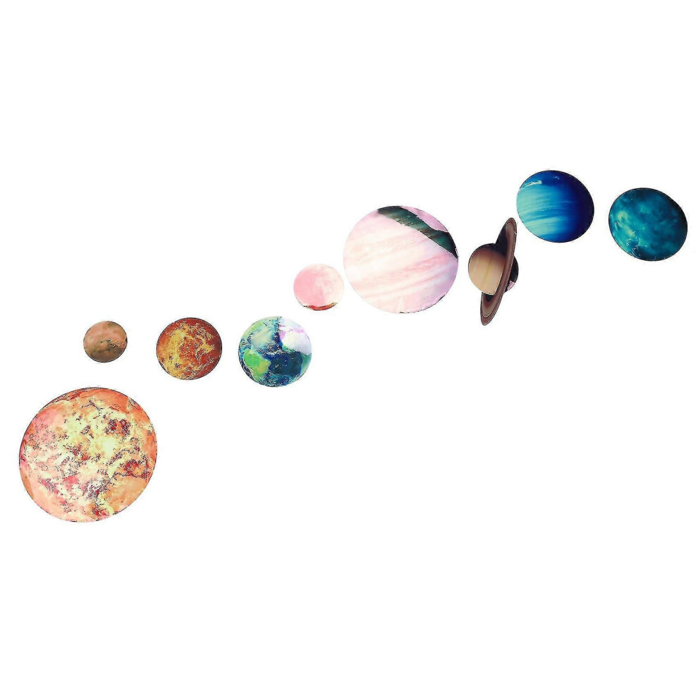 (As Show, One Size) 9Pcs/Set 9 Planet Solar System Fluorescent Wall Stick The Universe Planet Galaxy Children Room Bedr (Haoyi) 4909775049497