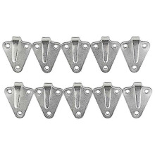 (As show, One size) 10pcs Three-hole Waterproof Tarpaulin Hook Trailer Connecting Net Hook Hook Iron Plate Hook Suitabl (haoyi