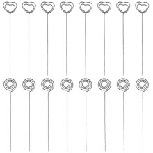 (As show, One size) 60 Pieces Metal Wires Memo Clip Note Card Holders Table Number Clip Photo Stand compatible Wedding Party C Best One