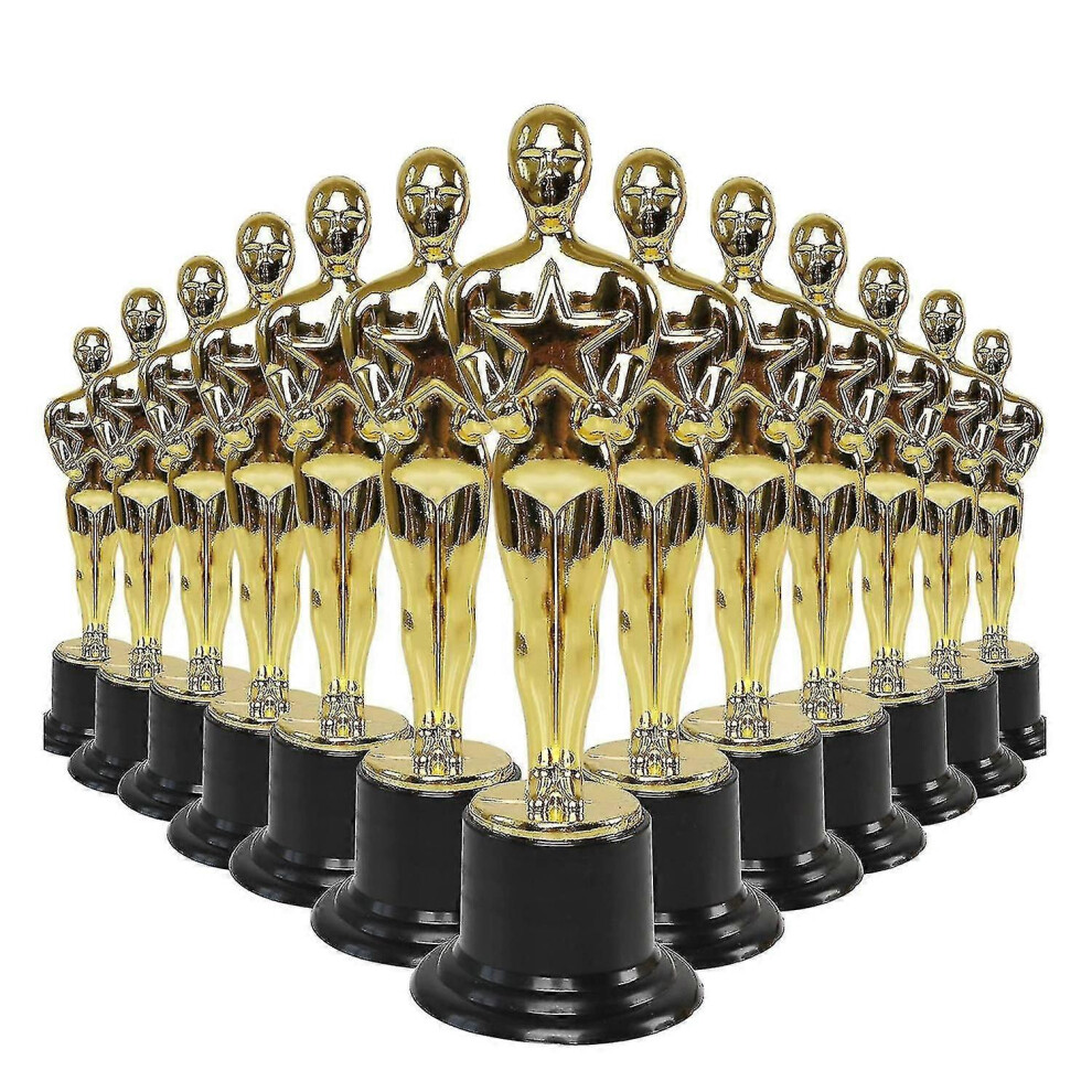 (As Show, One Size) 24 Pack Plastic Gold Star Award Trophies Statuette For Party Favors,School Award,Game Prize,Party P (Tangling) 4909775214864