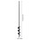 5x60cm Auger Post Hole Digger Drilling Bit,Garden Auger Drill Bit 2