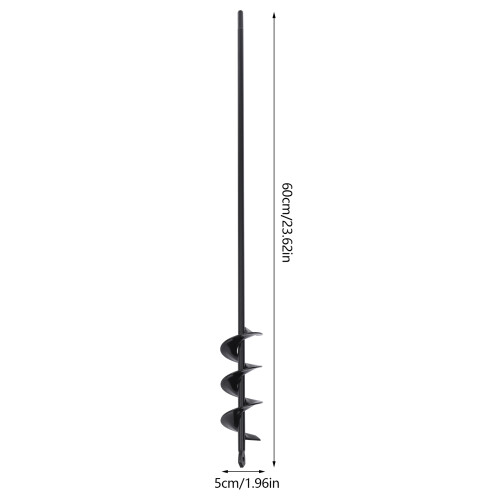 5x60cm Auger Post Hole Digger Drilling Bit,Garden Auger Drill Bit 1