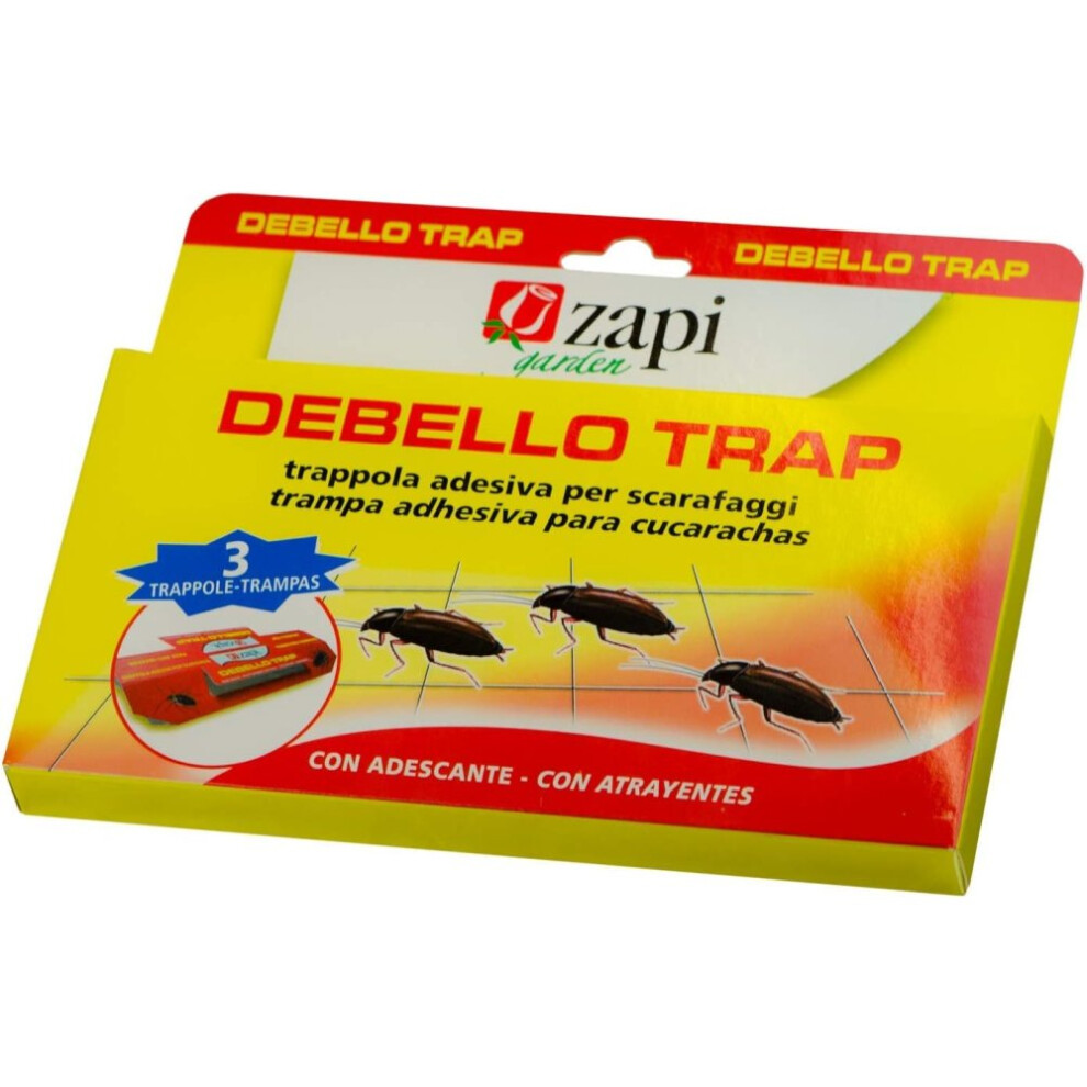 Zapi Trappola Adesiva Scarafaggi Debello Trap Pezzi 3-image