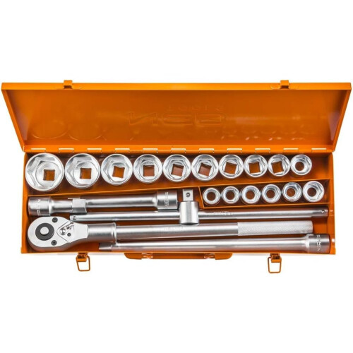 NEO TOOLS 08-061 3/4" rataskotelo ja 21 osaa