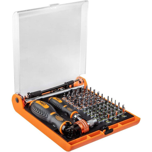 Topex 06-115 inserti giravite co con supporto, 73 pezzi