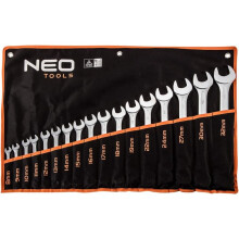 Sekakäyttöavainsarja - NEO TOOLS - 09-753 - 17 osaa - Koot 8-32 mm - CrV-teräs