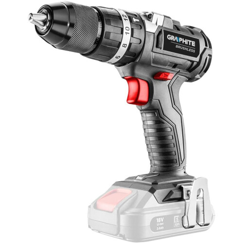 Perceuse-visseuse - GRAPHITE - ENERGY+ 58G020 - 18 V - BRUSHLESS - Éclairage LED automatique