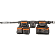 Cinturón de herramientas de cuero 12 bolsillos - Neo Tools - 84-330 - Bolsillos reforzados - Ajustable