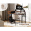 (brown) Home Computer Desk Office with Storage Shelf Metal Frame 9